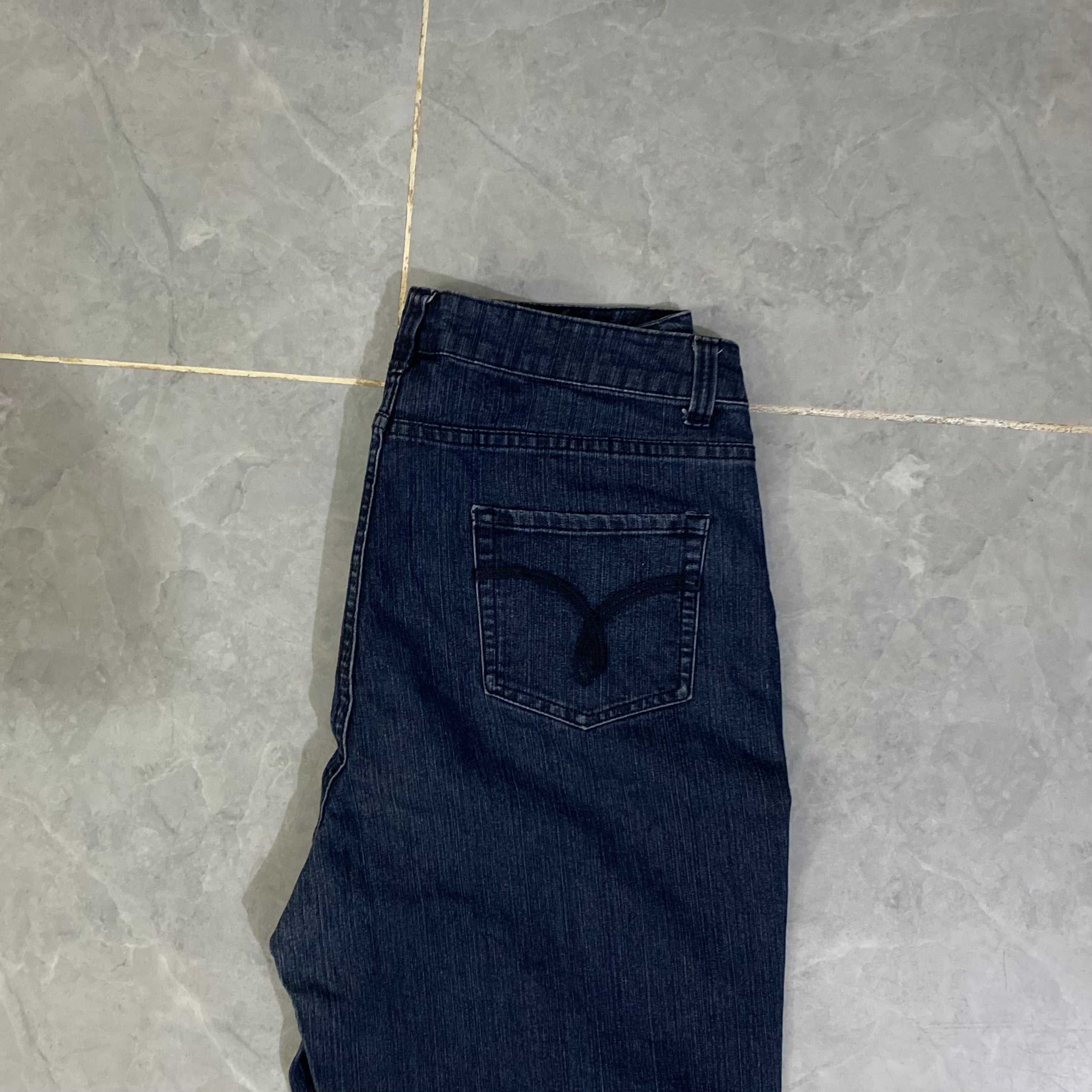Dark blue Jeans Baggy Pant. (Waist: 33-34” - Length: 42-43”)