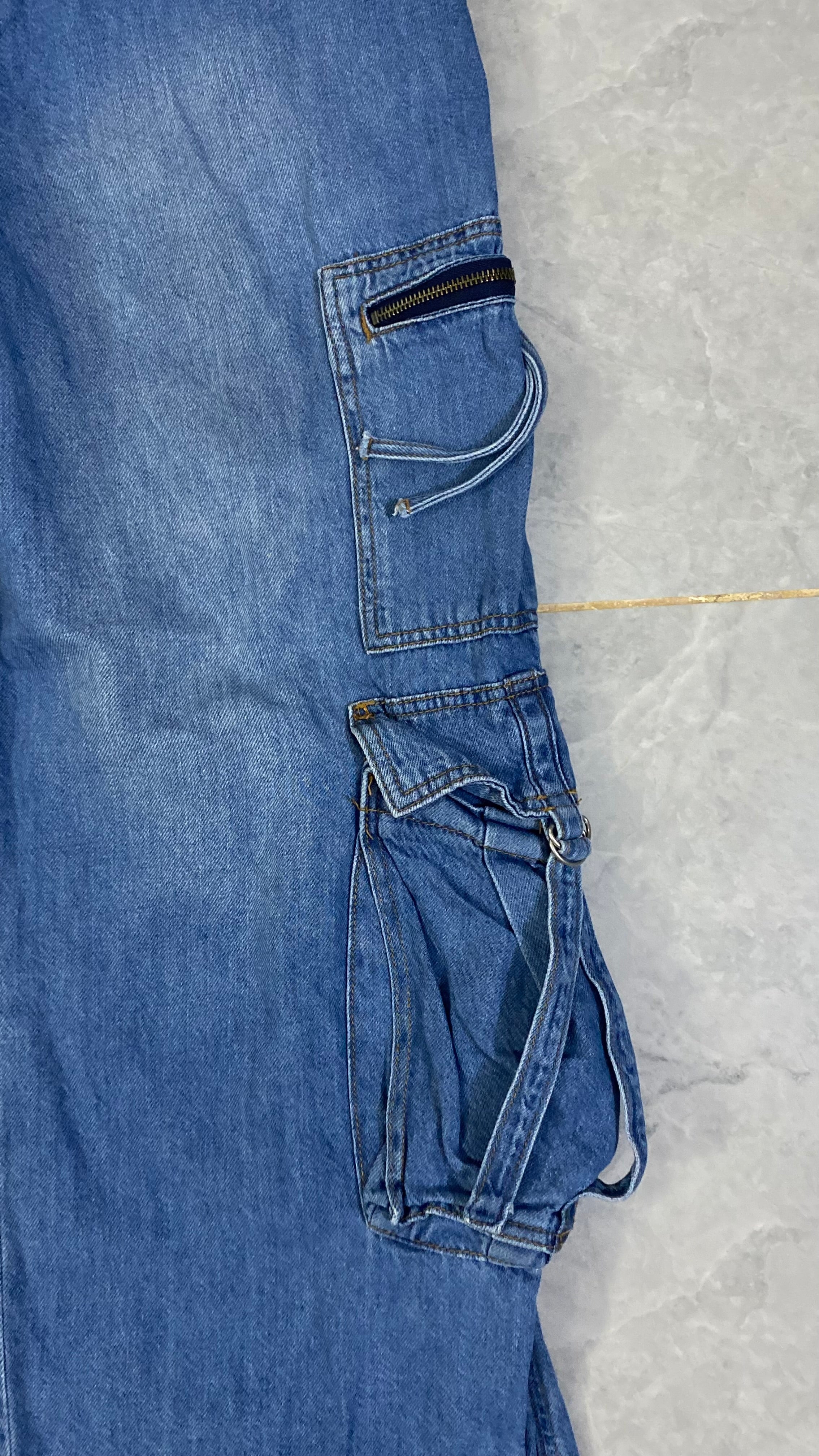 Jeans Baggy Pant Trouser. (Waist: 34-35” - Length: 42-43”)