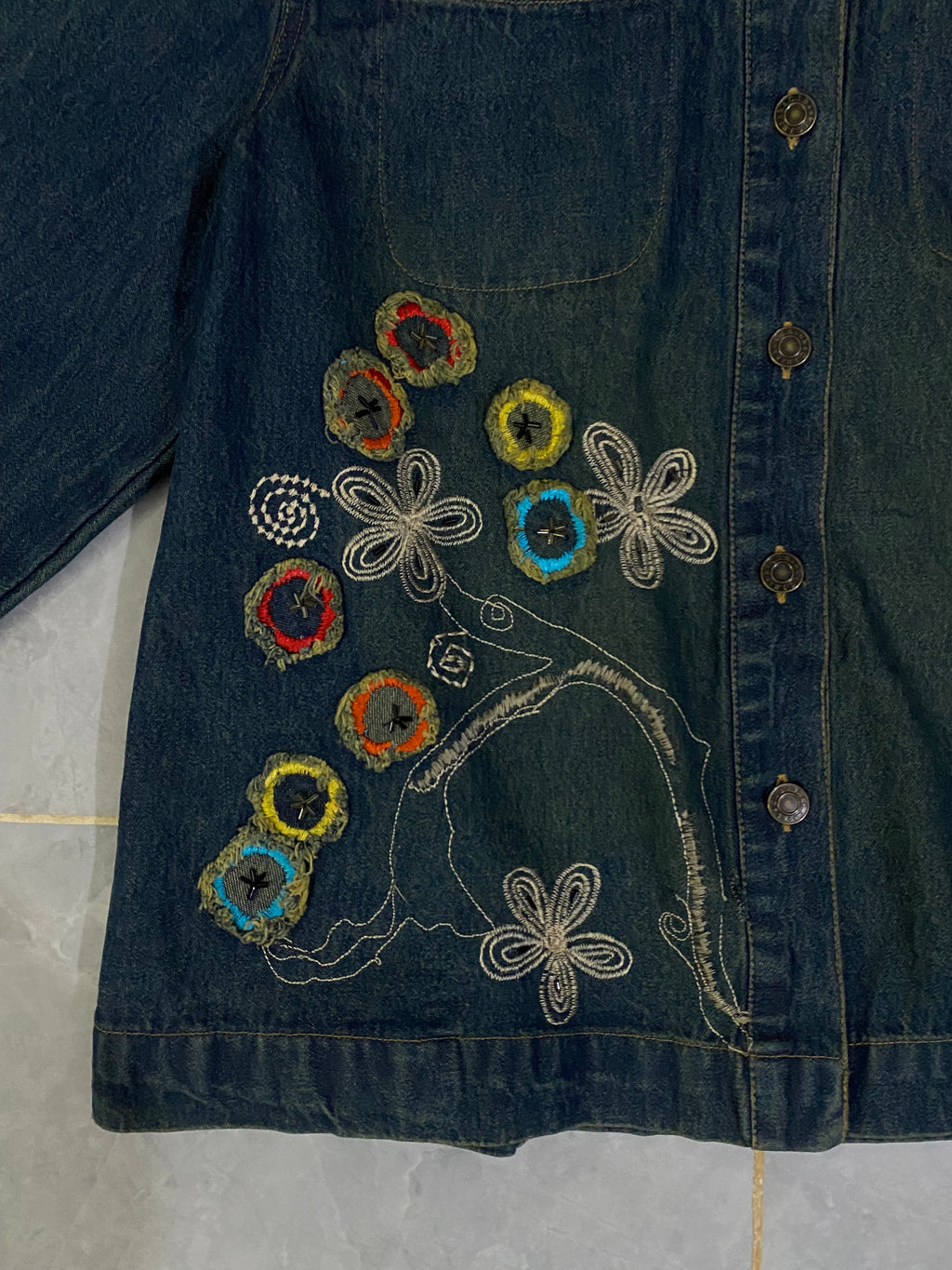 Denim Handwork embroidery Jacket