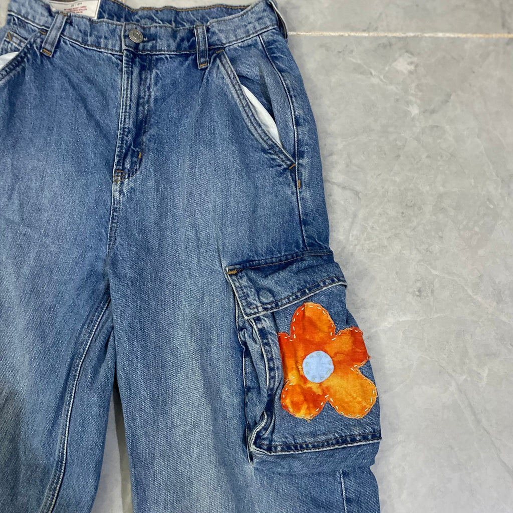 Handwork Pattern Baggy Pant. (Waist: 30” - Length: 42-44”)