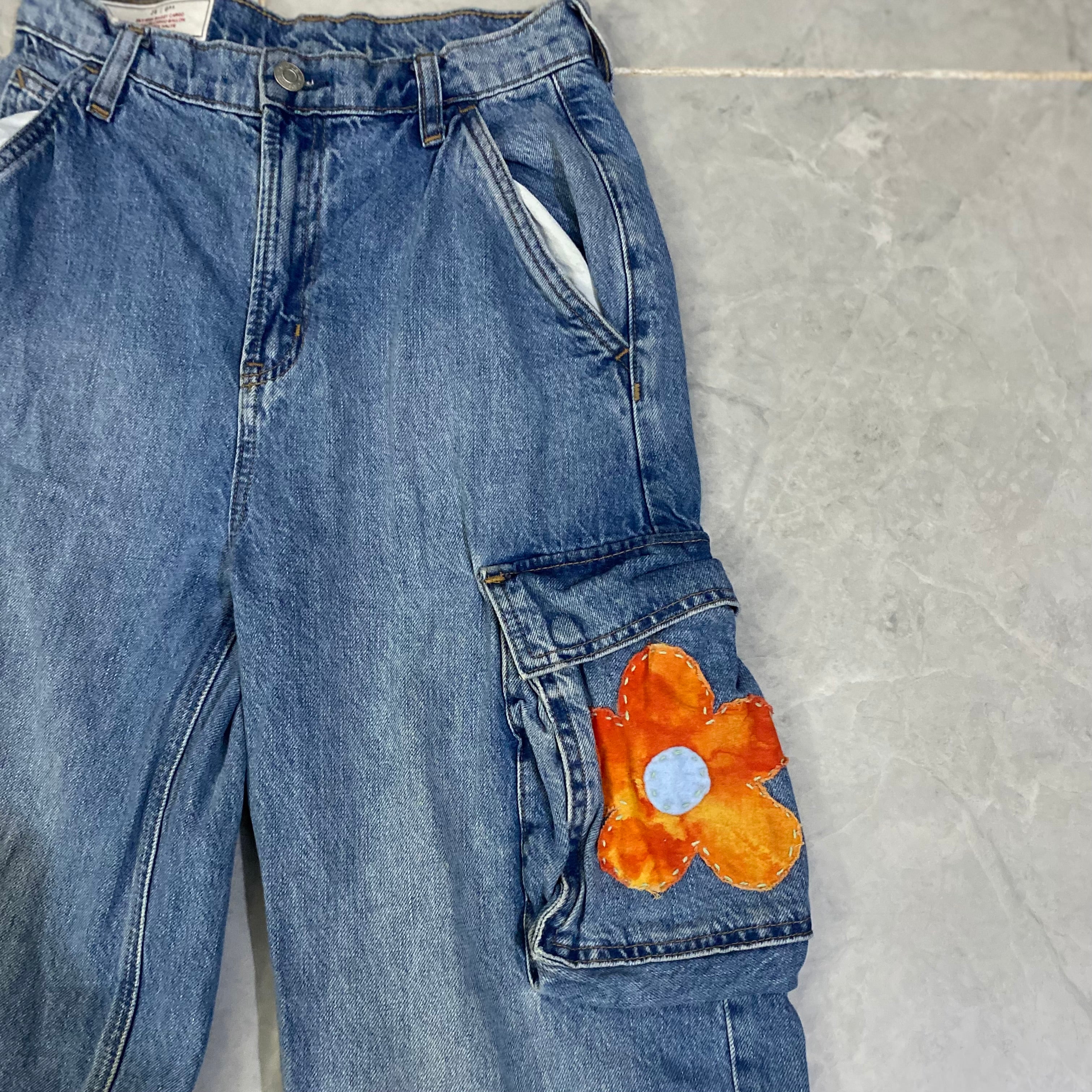 Handwork Pattern Baggy Pant. (Waist: 30” - Length: 42-44”)