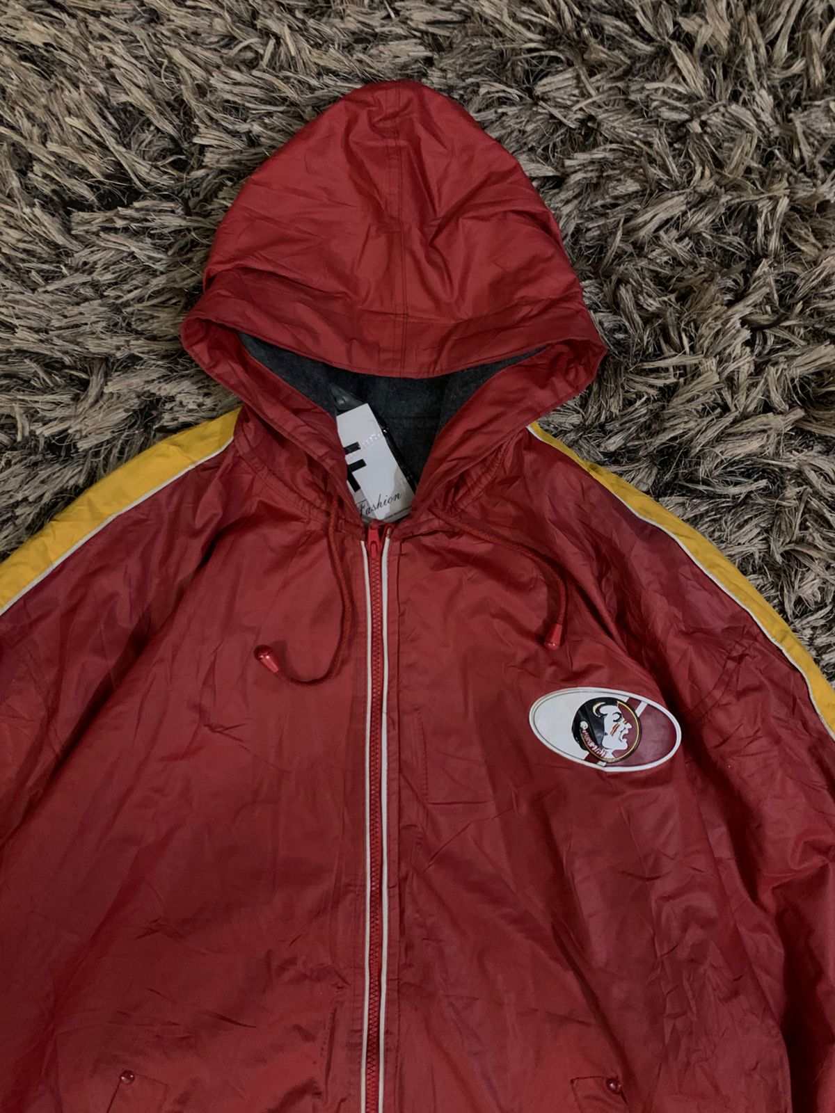 Aesthetic Leather hooded Jacket (Thrift)