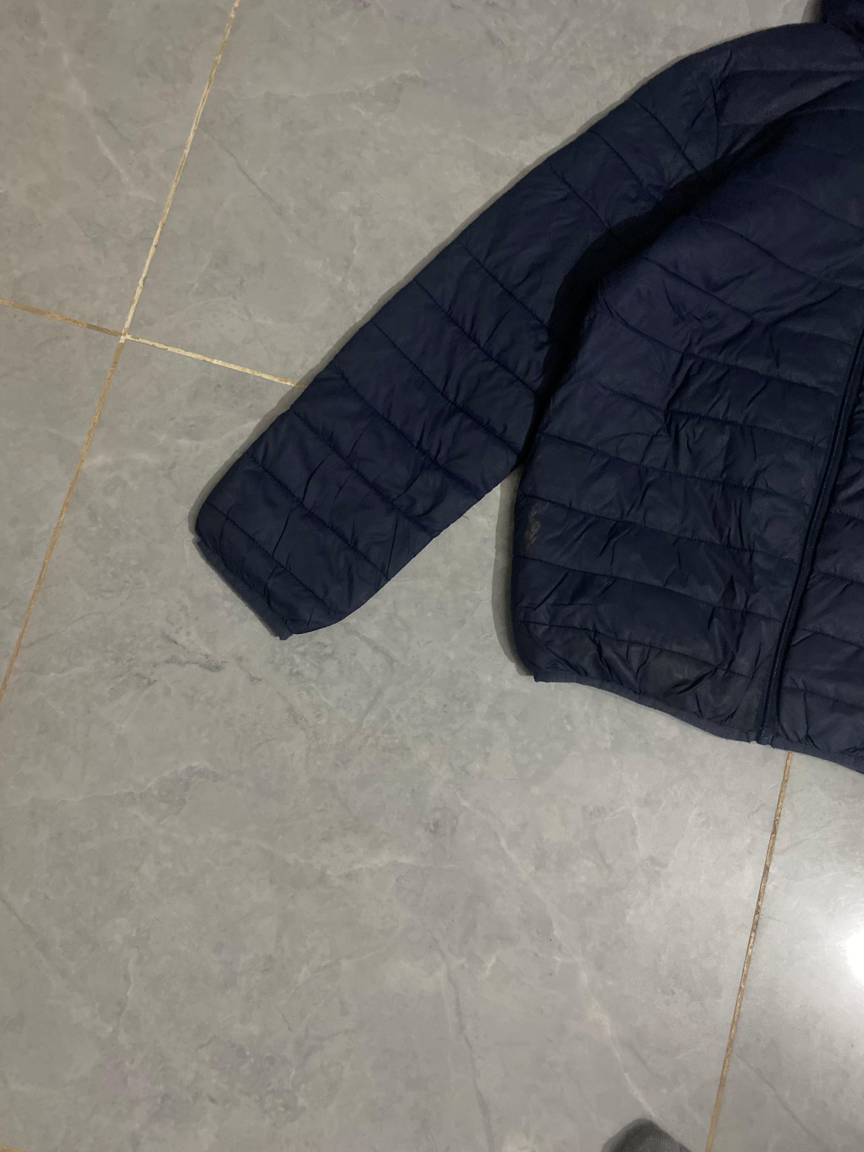 Dark Blue Hooded Puffer Jacket