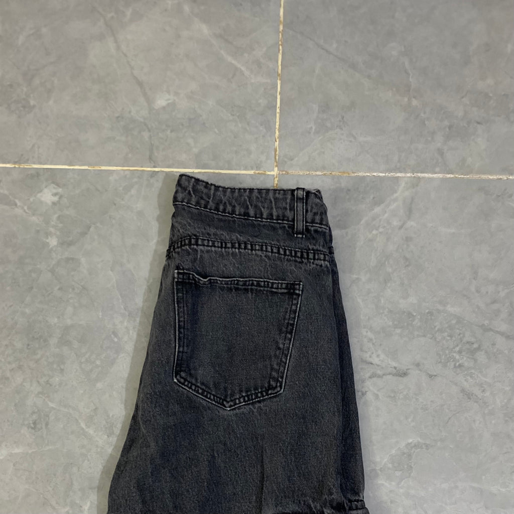 Rough Black Baggy Pant Trouser. (Waist: 30-31” - Length: 42-43”)