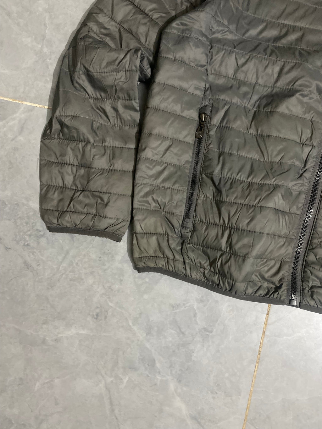 Grey Ban Slim Puffer Jacket