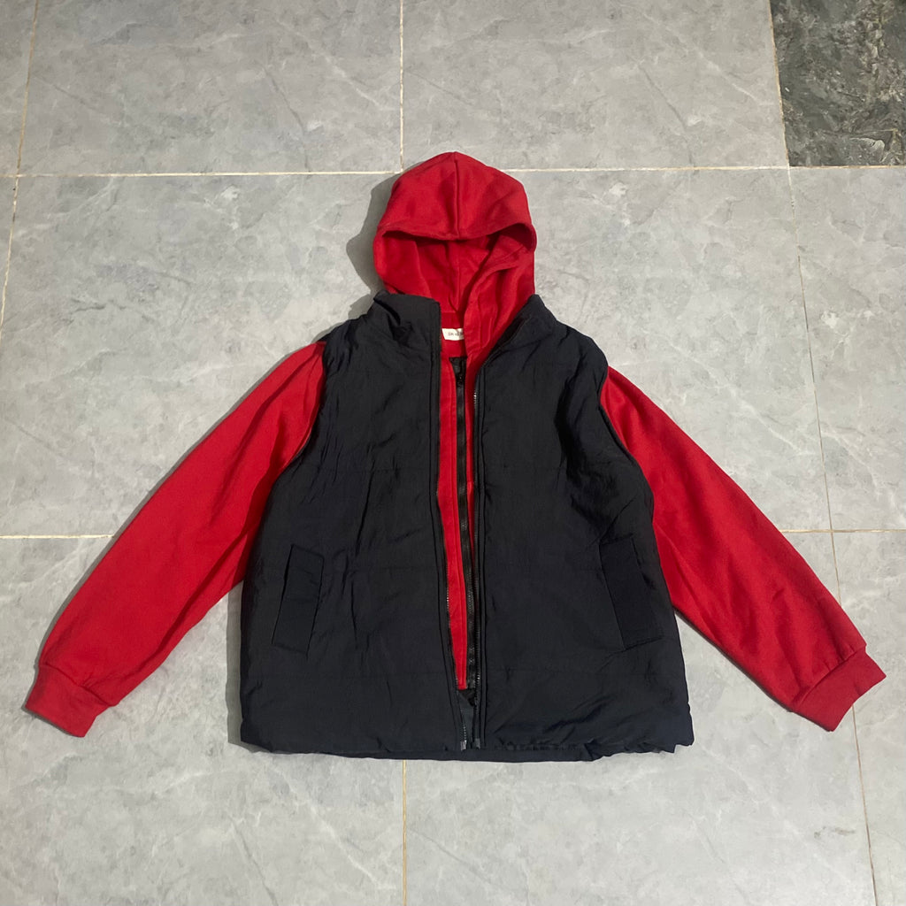 Double Zipper Hooded Jacket
