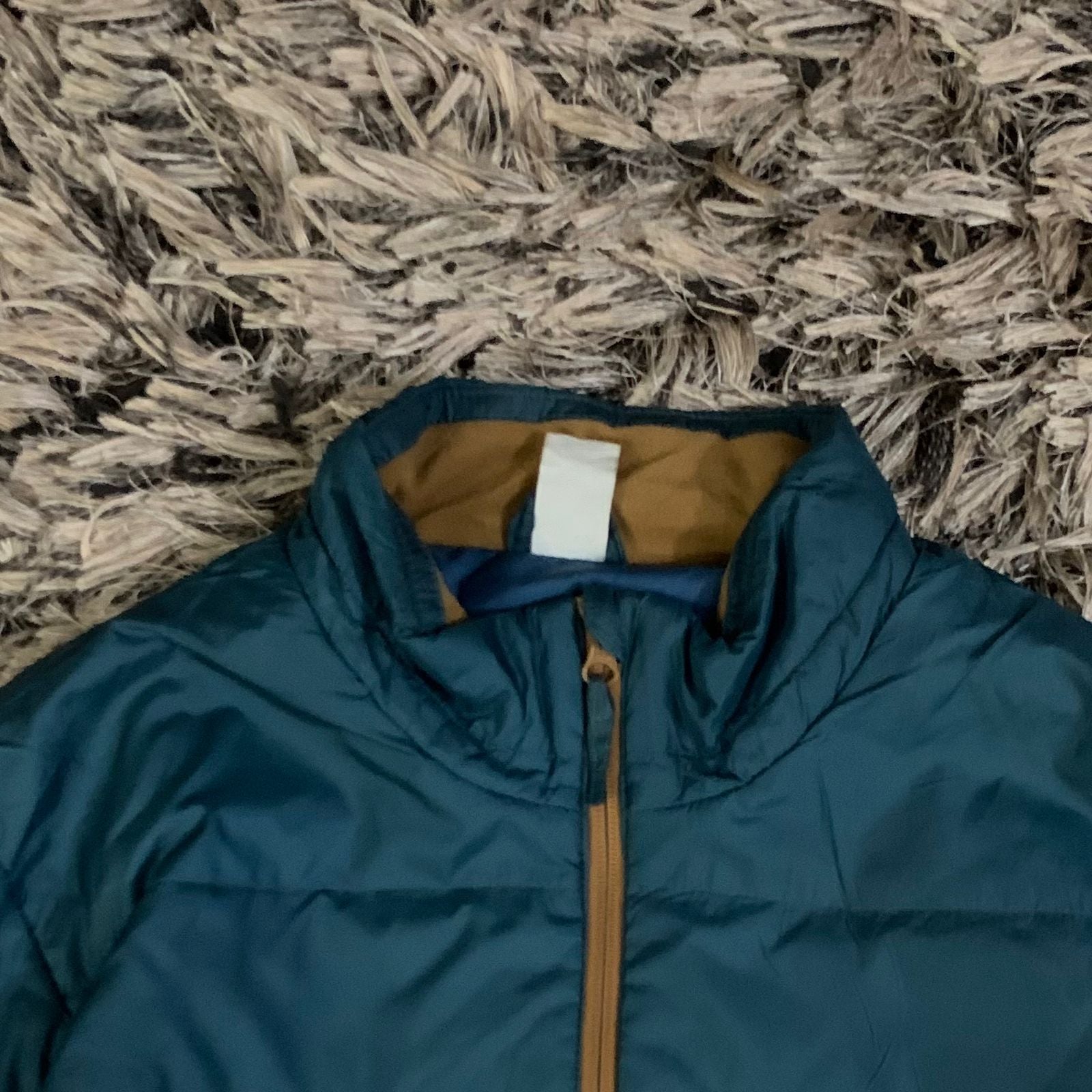 Teal Blue Puffer Jacket (Thrift)