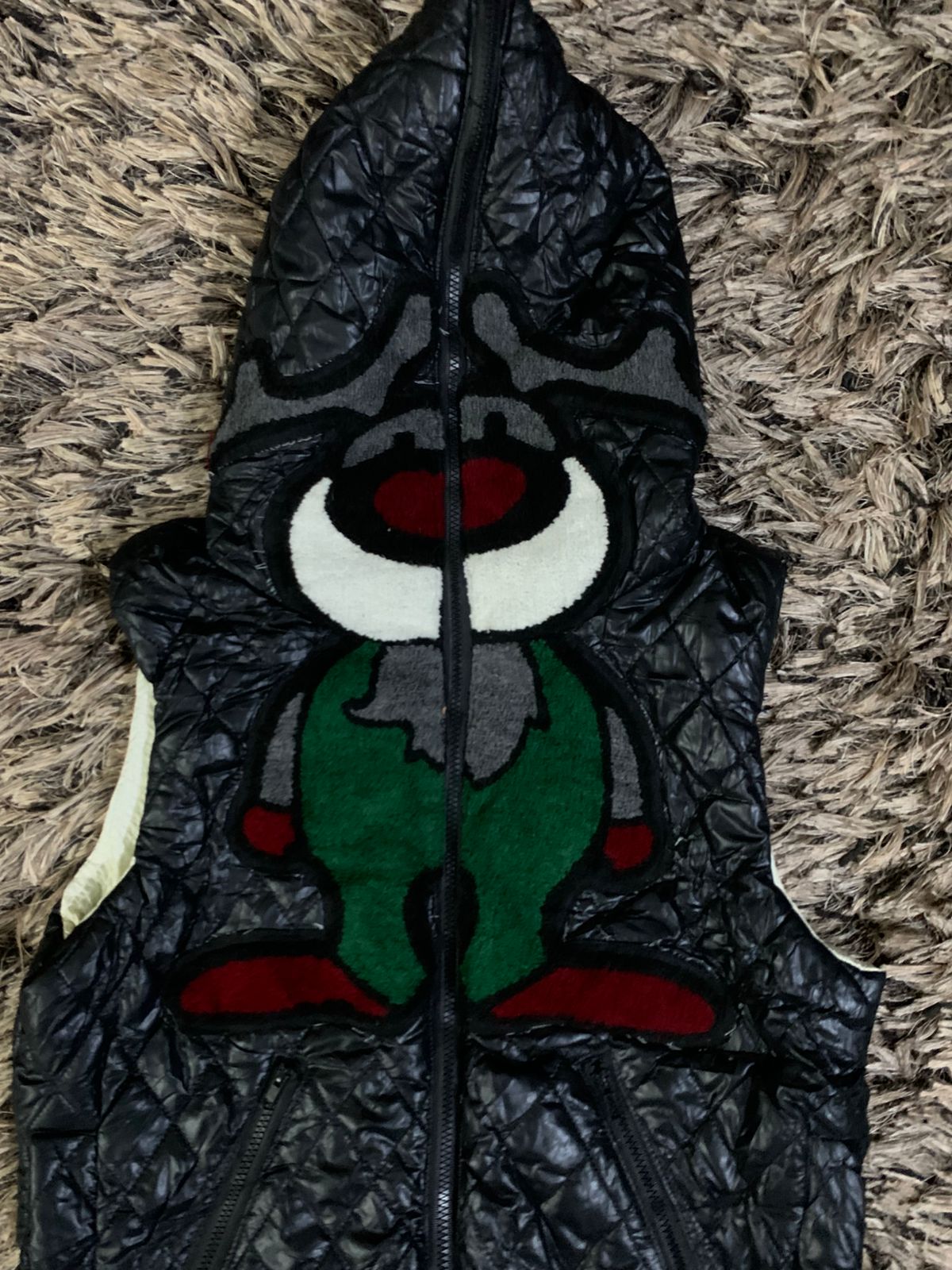 christmas vest puffer  (Thrift)
