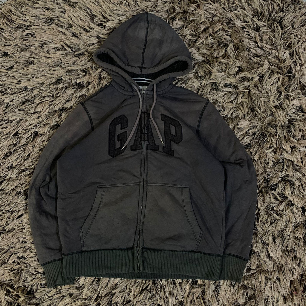 (GAP) WASHED CHARCOAL HOODIE (Thrift)