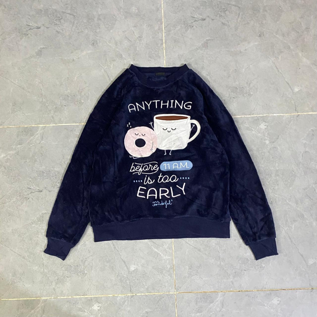 PRINTED FUR SWEATER  (Thrift)