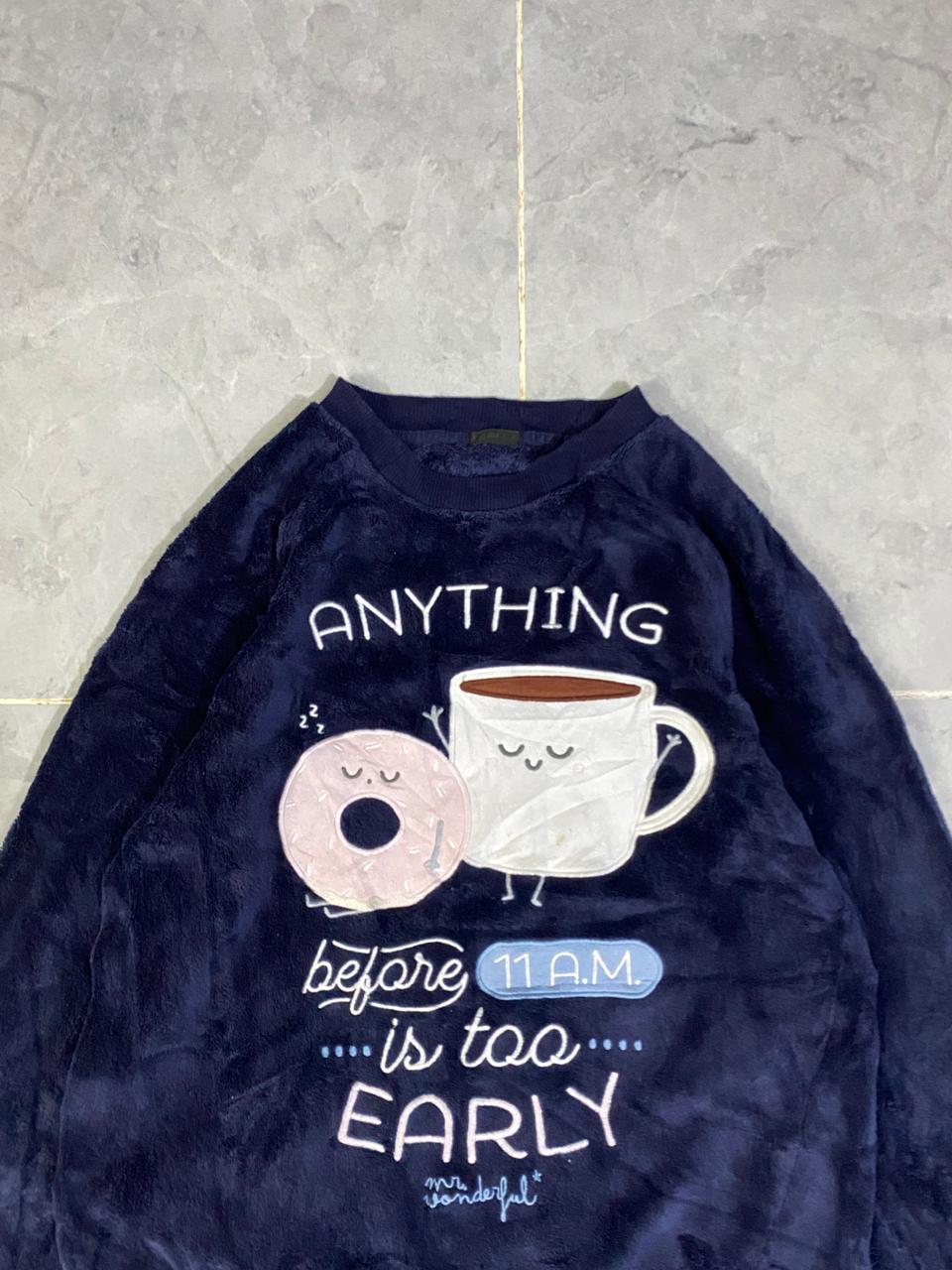 PRINTED FUR SWEATER  (Thrift)